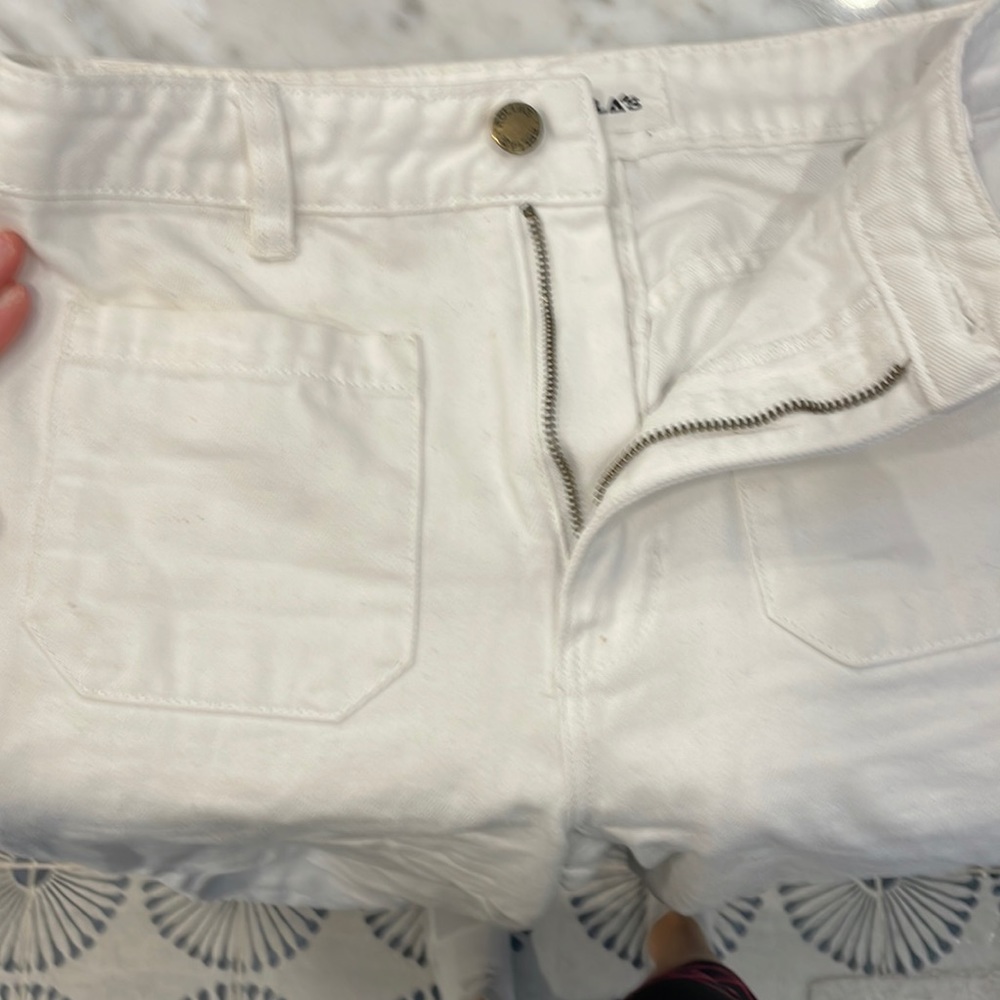 Rollas sailor wide leg size 27 white cropped jeans